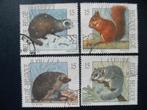 Postzegels België 1992 dieren eekhoorn egel - cw € 2,80., Postzegels en Munten, Ophalen of Verzenden, Gestempeld