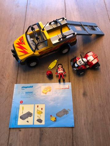 Playmobil 4228 pick up truck met quad + boekje beschikbaar voor biedingen