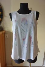 Abercrombie & Fitch top wit S met veren leuk, Maat 38/40 (M), Wit, Ophalen of Verzenden, Zonder mouw