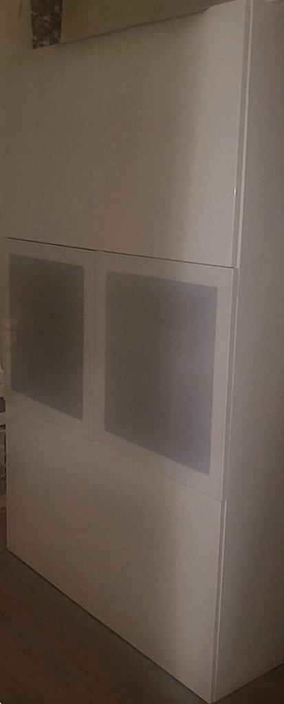 Ikea BESTA opbergcombinatie 120x42x193 wit, Huis en Inrichting, Kasten | Wandmeubels, Zo goed als nieuw, Minder dan 150 cm, 25 tot 50 cm