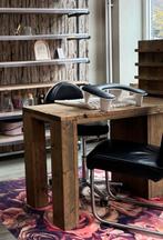 Mooie Houten Nageltafel - Stevig & Uniek!, Ophalen of Verzenden, Gebruikt, Bureau