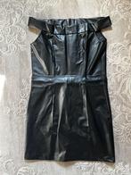 Handgemaakte jurk, zwart, imitatie leer, M, Maat 38/40 (M), Handmade, Zwart, Ophalen of Verzenden
