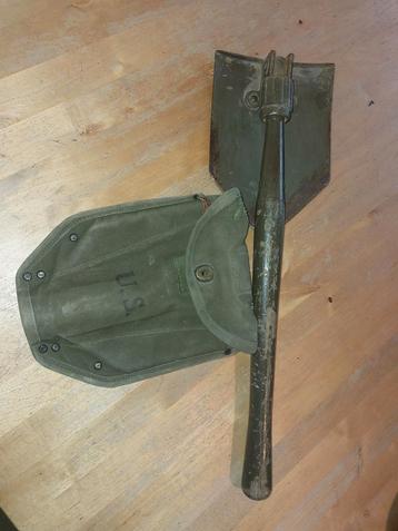 Originele ww2 us shovel met cover.