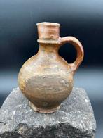 Bodemvondst steengoed kruikje oliekruikje Bouffioulx om 1800, Ophalen of Verzenden