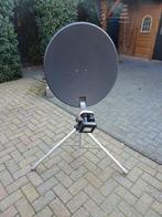 Schotel antenne met statief dubbelkop 10 meter kabel, Caravans en Kamperen, Caravan accessoires, Ophalen, Zo goed als nieuw