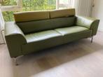 Leolux Howlo bank leer, Huis en Inrichting, Banken | Bankstellen, Ophalen, 100 tot 125 cm, Driepersoons, Rechte bank