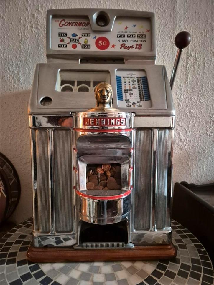 Jennings Governor Tic Tac Toe, Verzamelen, Automaten | Gokkasten en Fruitautomaten, Gebruikt, Euro, Ophalen