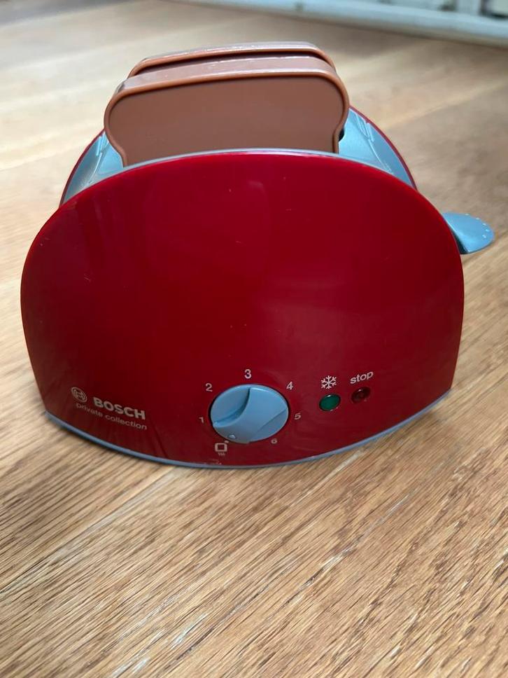 Bosch / Theo Klein speelgoed broodrooster - rood zgan, Kinderen en Baby's, Speelgoed | Speelkeukens, Zo goed als nieuw, Kunststof