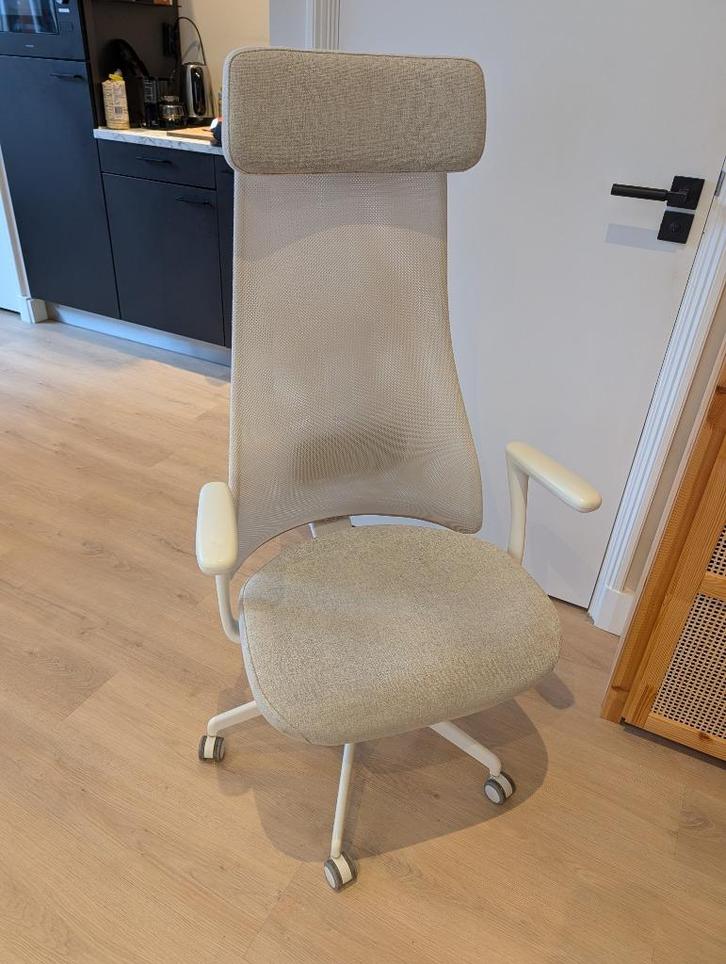 Bureaustoel IKEA JÄRVFJÄLLET wit, Huis en Inrichting, Bureaustoelen, Gebruikt, Bureaustoel, Wit, Ergonomisch, Ophalen