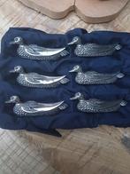 Vintage zes verzilverde Silea messenleggers eend, Antiek en Kunst, Antiek | Bestek, Ophalen