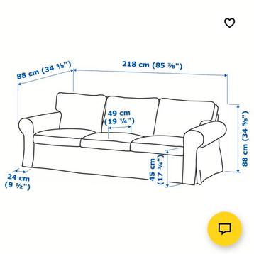 Ikea Ektorp hoes 3-zits - NIEUW! - afbeelding 2