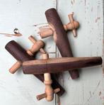 Vintage houten kraantje van Frans wijnvat tapkraantje, Antiek en Kunst, Curiosa en Brocante, Ophalen of Verzenden