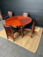 Schuitema decoforma eetkamer tafel en stoelen artdeco, Ophalen, Zo goed als nieuw, Artdeco, 4 tot 6 stoelen