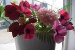 Set zijdenbloemen boeket nr;2, Ophalen of Verzenden, Zo goed als nieuw, Binnen