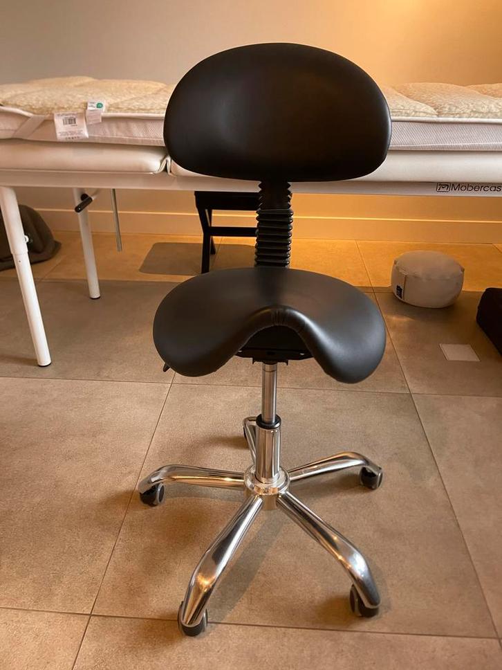 Dunimed Ergonomische Zadelkruk - Zo goed als nieuw!, Huis en Inrichting, Krukjes, Zo goed als nieuw, Kunststof, In hoogte verstelbaar