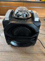 Party speaker met 2 microfoons, Audio, Tv en Foto, Karaoke-apparatuur, Ophalen of Verzenden, Zo goed als nieuw, Complete set