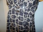 Karen Millen leuke jurk in print zilveren sier gesp D40, Maat 38/40 (M), Karen Millen, Verzenden, Zwart