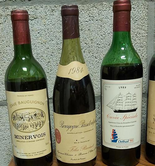 7 flessen rode Vintage Wijn diverse streken., Verzamelen, Wijnen, Zo goed als nieuw, Rode wijn, Frankrijk, Ophalen