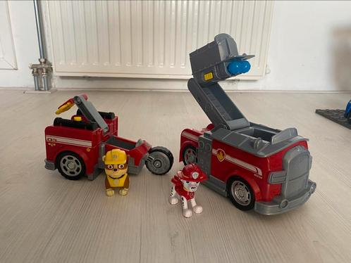 Paw Patrol 2-in-1 split voetuig - Chase en Marshall, Kinderen en Baby's, Speelgoed | Actiefiguren, Zo goed als nieuw, Ophalen of Verzenden