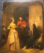 Olieverf - 1857 - Herman Ten KATE - Koningin & Beul, Antiek en Kunst, Ophalen