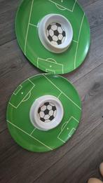 2 snack borden voetbal avonden, Ophalen of Verzenden, Rond