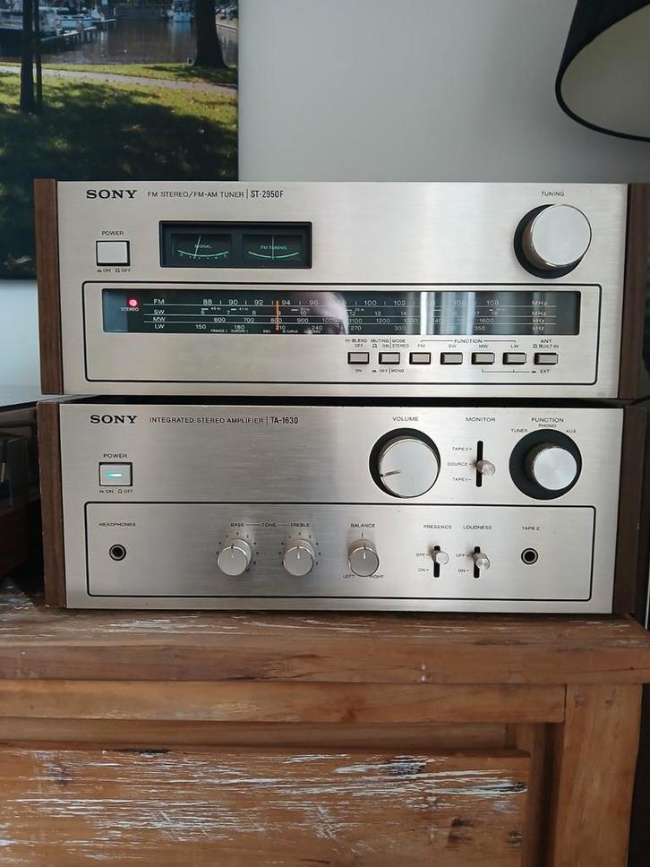 Sony TA-1630 Versterker & ST-2950F Tuner - Vintage, Audio, Tv en Foto, Versterkers en Receivers, Sony, Ophalen