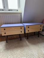 Vintage nachtkastjes jaren 60/70, Ophalen, Gebruikt, Minder dan 45 cm, Minder dan 55 cm