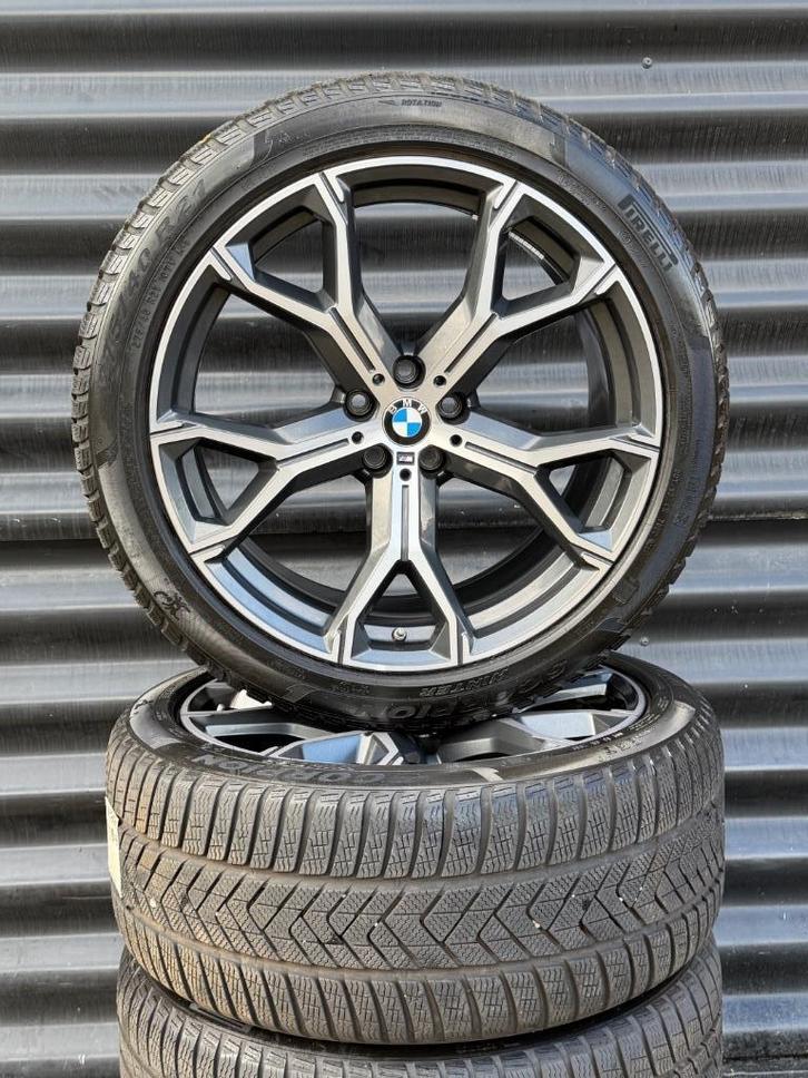 21” Orig Bmw styling 741M G05 X5 X6 G06 velgen Winterbanden, Auto-onderdelen, Banden en Velgen, Band(en), Winterbanden, 21 inch