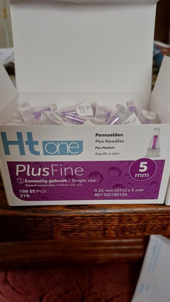 HT One PlusFine pennaalden 5 mm 31G, Diversen, Verpleegmiddelen, Ophalen of Verzenden, Nieuw