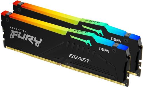 Nieuw! 16GB (2x8) DDR5 Kingston Fury Beast RGB KF548C38BBAK2, Computers en Software, RAM geheugen, Nieuw, Desktop, 16 GB, DDR5