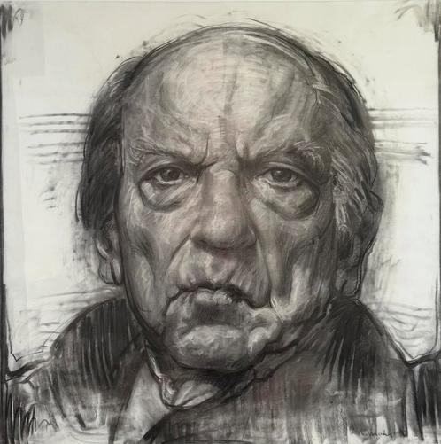 Oude man - Nico Vrielink - Krijt & potlood tekening, Antiek en Kunst, Kunst | Tekeningen en Foto's, Ophalen