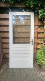Hardhouten buitendeur/ achterdeur, Gebruikt, Ophalen of Verzenden, Buitendeur, 200 tot 215 cm