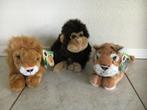 Nieuw dieren knuffels pluch gorilla tijger leeuw H25xB13, Ophalen of Verzenden, Nieuw, Overige typen