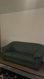 3 persoons bank groen echt leer, Huis en Inrichting, Ophalen, Zo goed als nieuw, 75 tot 100 cm, Leer