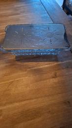 Vintage glazen rechaud, warmhoudplaat, Ophalen, Gebruikt