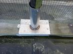 Roestvrijstalen paalvoeten  rvs  terras afscheiding, Tuin en Terras, Tuinhekken en Hekwerk, Ophalen, Nieuw, IJzer, Overige typen