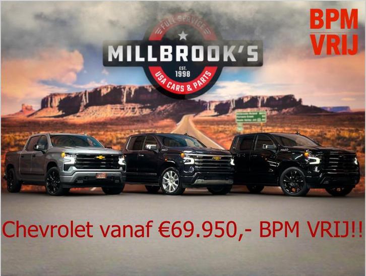 Chevrolet Silverado High Country 6.2 V8 420 PK uit voorraad, Auto's, Chevrolet, Bedrijf, Te koop, Silverado, 360° camera, 4x4