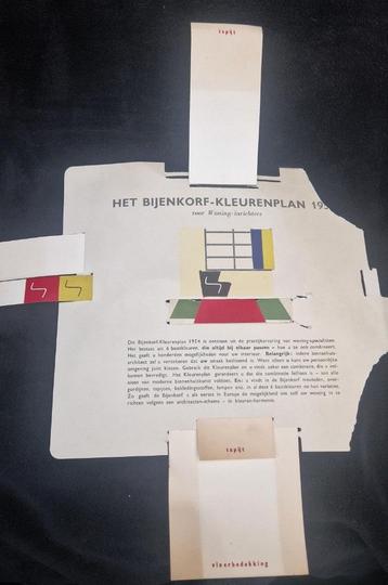  Warenhuis De BIJENKORF 1954 Bijenkorf-Kleurenplan UNIEK! beschikbaar voor biedingen