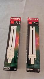 Philips PL-S 9w spaarlamp 2x nieuw ongebruikt, Nieuw, Bipin of Steekvoet, Ophalen of Verzenden, Spaarlamp