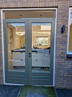 Hardhouten Stolpdeuren met Dubbelglas - Zeer Goed!, Doe-het-zelf en Verbouw, Deuren en Horren, Ophalen of Verzenden