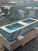 Porseleinen wastafelblad in blauw marmer look, Ophalen, 100 tot 150 cm, Overige typen, Nieuw