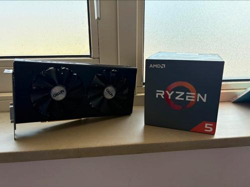 Ryzen 5 1600 + rx 480 combo (incl. Koeler en dozen), Computers en Software, Processors, Gebruikt, 6-core, 3 tot 4 Ghz, Ophalen of Verzenden