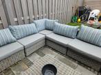 Luxe Wicker Tuinset met Kussens, Tuin en Terras, Tuinsets en Loungesets, Meer dan 8 zitplaatsen, Ophalen of Verzenden, Zo goed als nieuw