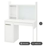 Bureau Micke Ikea met bovendeel, Huis en Inrichting, Bureaus, Ophalen, Gebruikt, Bureau
