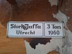 Stork Jaffa emaille bord 1960 utrecht, Ophalen of Verzenden, Gebruikt