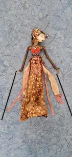 Wajangpop - Javaanse Schaduwpop, Overige materialen, Gebruikt, Bruin, Met strass