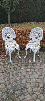 Gietijzeren tuinstoeltjes, Tuin en Terras, Tuinsets en Loungesets, Ophalen, Gebruikt, Overige materialen, 2 zitplaatsen