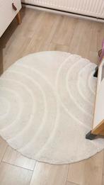 Rond hoogpolig vloerkleed - Zacht en comfortabel, Ophalen, 100 tot 150 cm, Wit, Rond