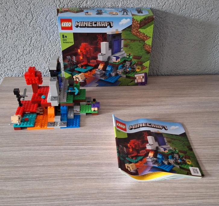 LEGO Minecraft Het Verwoeste Portaal 21172, Kinderen en Baby's, Speelgoed | Duplo en Lego, Zo goed als nieuw, Lego, Complete set