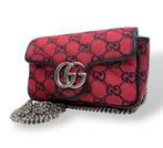 Gucci GG Marmont Mini Canvas Limited Edition, Ophalen, Gebruikt, Rood, Avondtasje